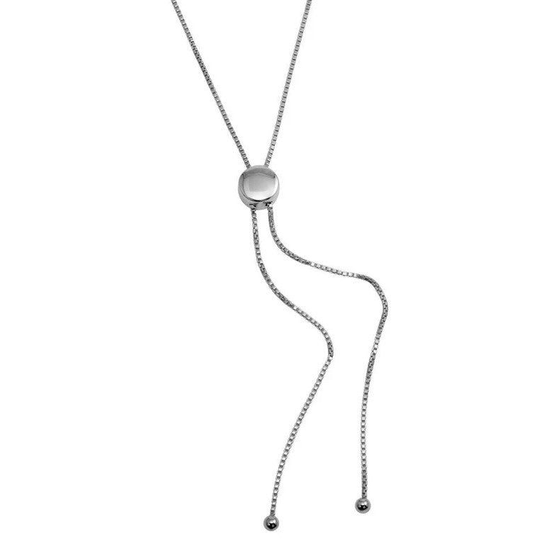 Ball & Chain Adjustable Box Slider Necklace