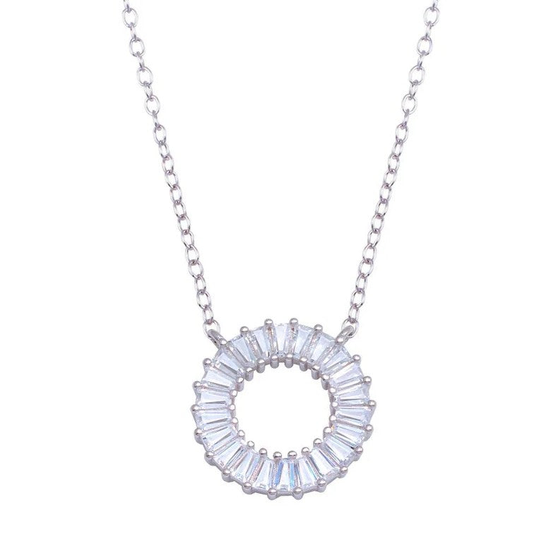 The Circle Baguette Necklace