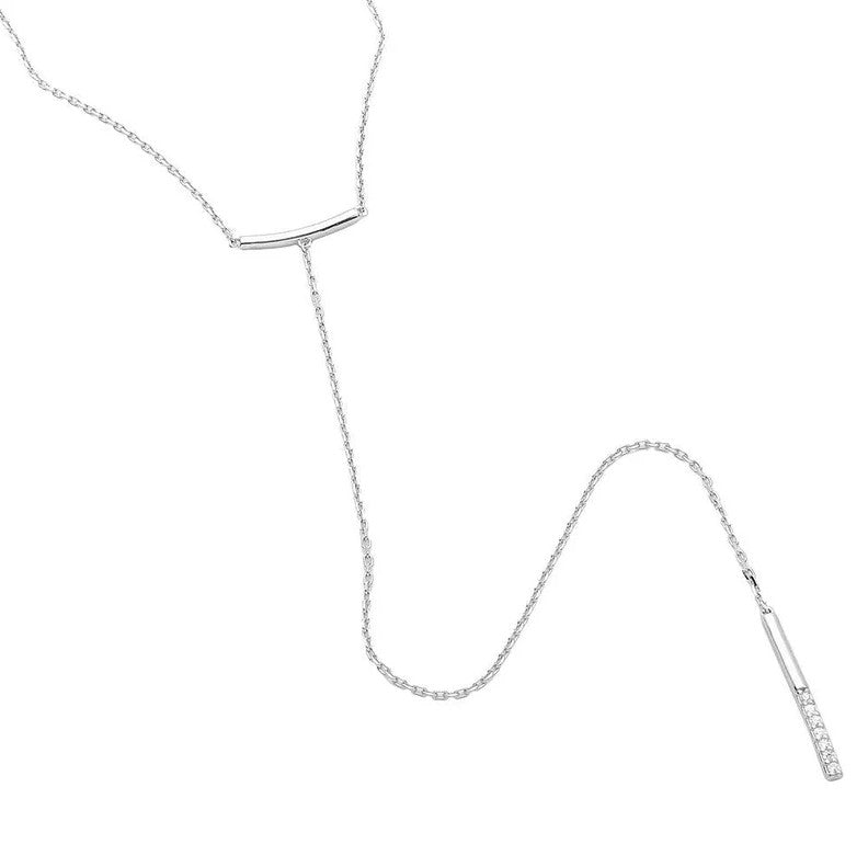 The Crystal Bar Drop Necklace