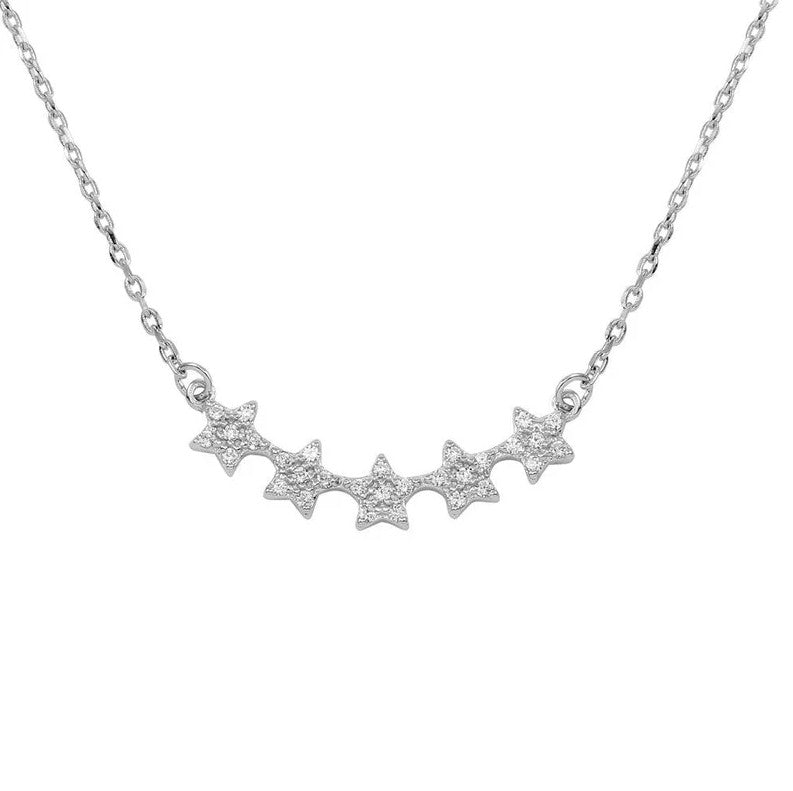 The Curved Stars in Galaxy Necklace