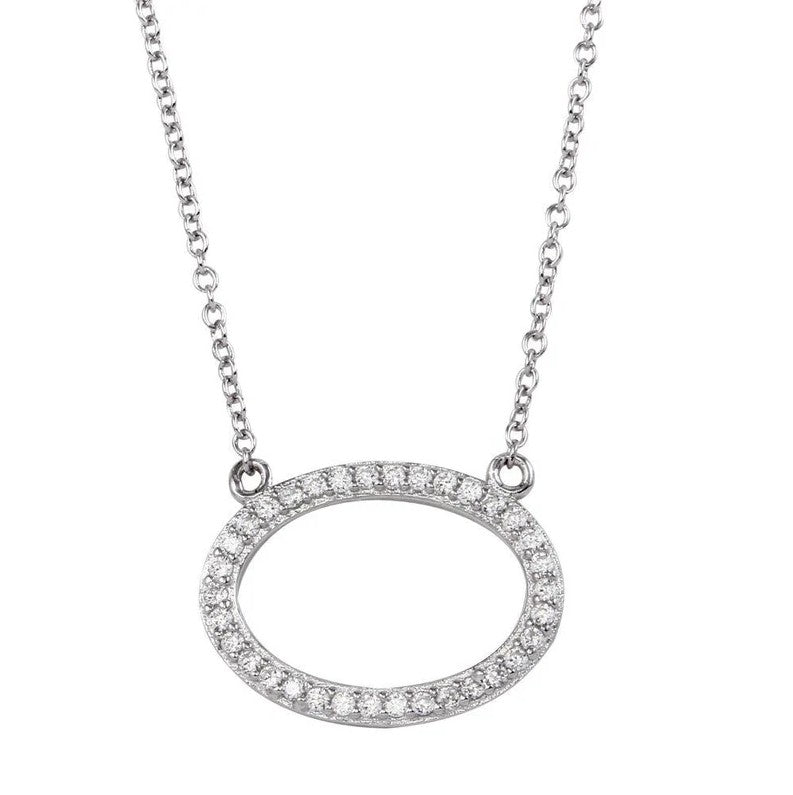 The Sideways Open Oval Necklace