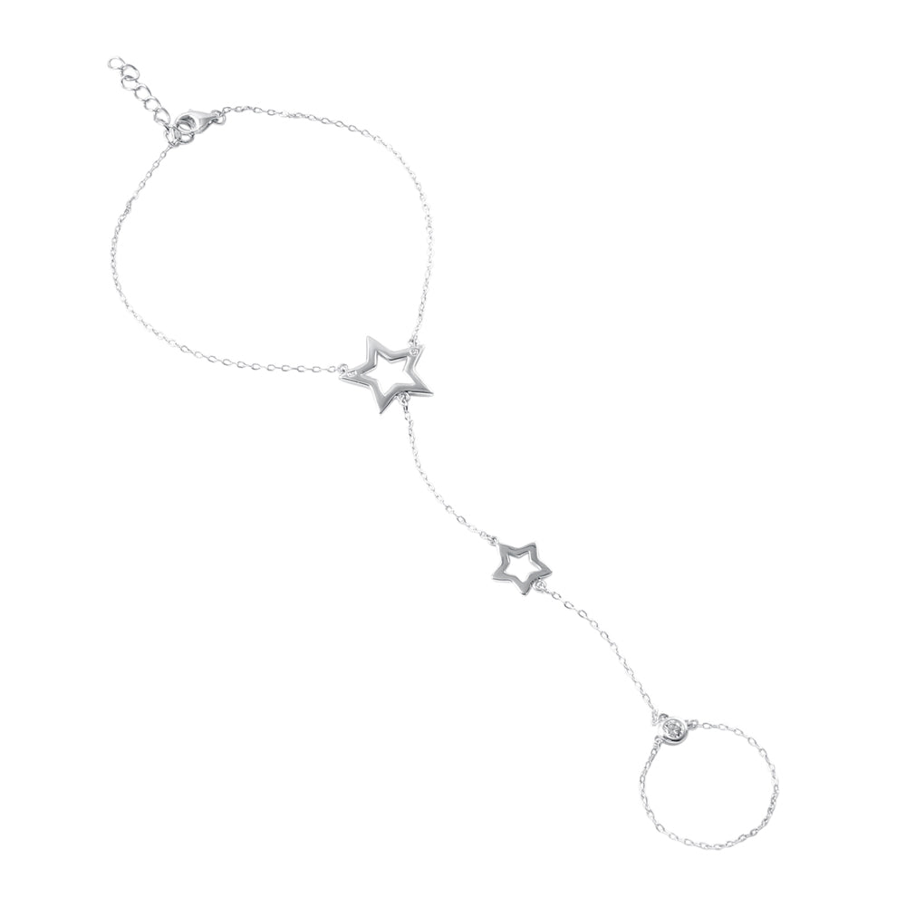 Star & Chain Ring Bracelet