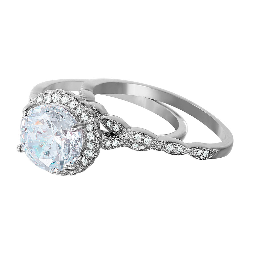 Antique-Style Halo Ring
