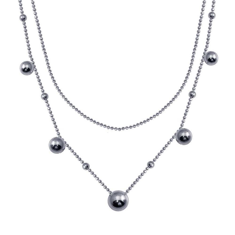 Bead & Ball Hardware Multi Chain Necklace