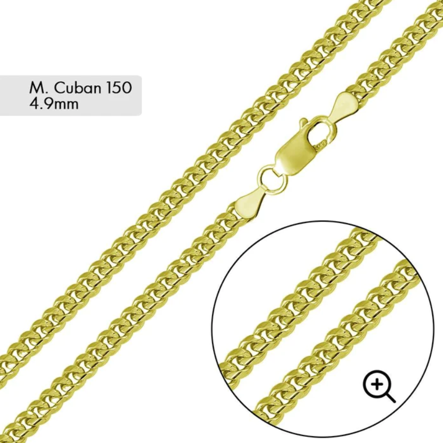 Gold Cuban Link Chain - 4.9mm