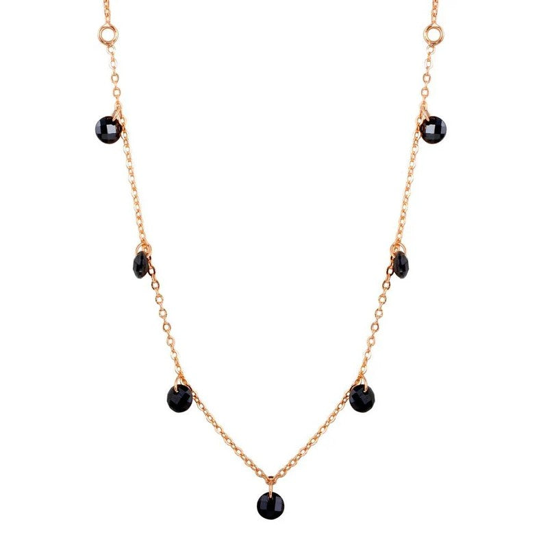The Crystal Bead Dangle Chain Necklace