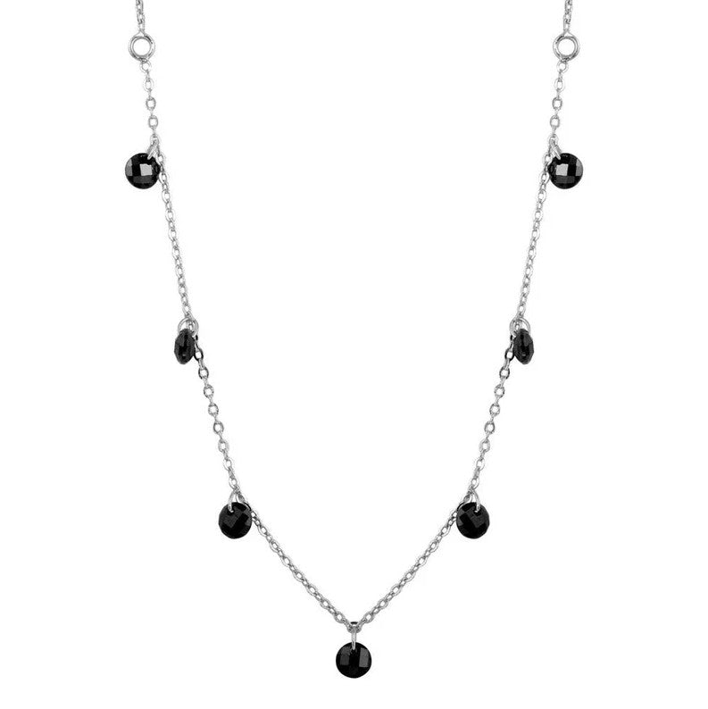 The Crystal Bead Dangle Chain Necklace