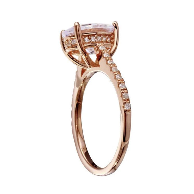 Oval Solitaire Band Ring