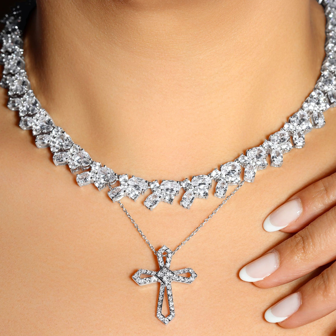 Multi Stone Tennis Necklace