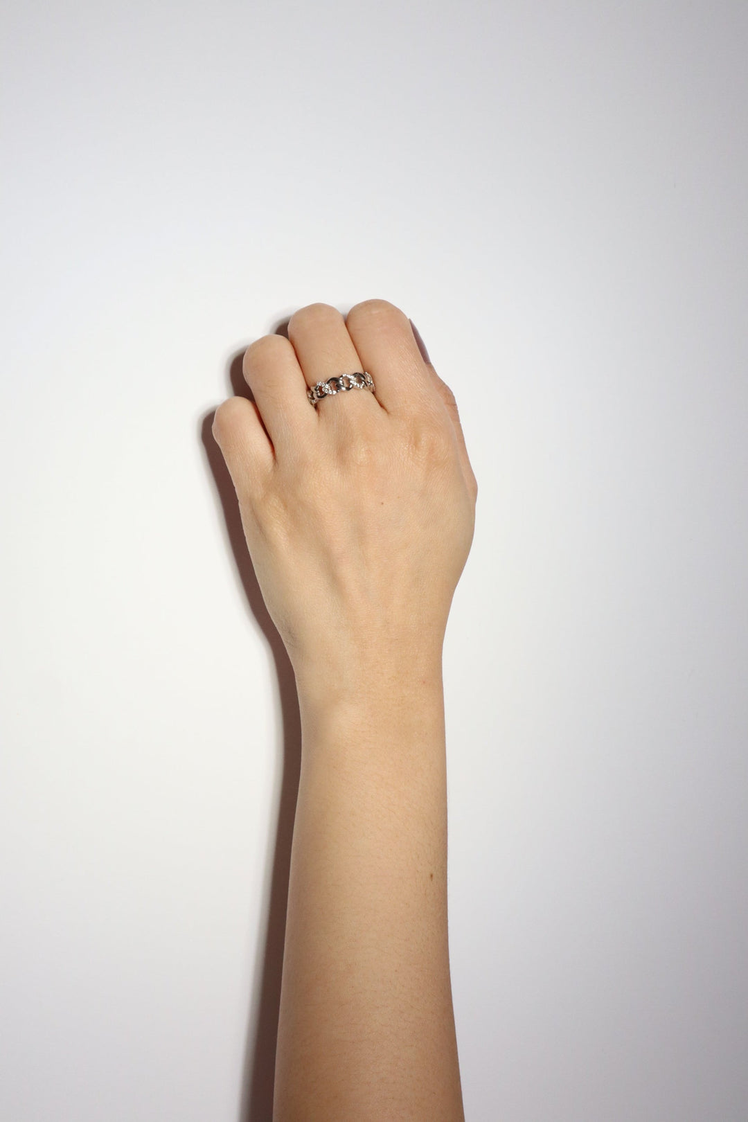 Silver Curb Link Ring - 5.8mm