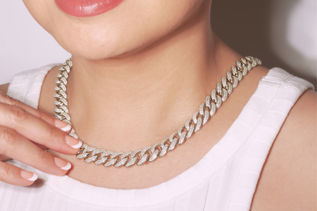 Iced Out Cuban Chain Necklace - 11.7mm
