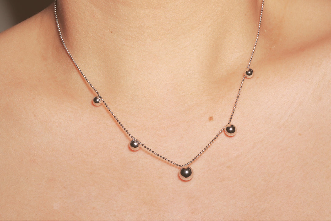 Bead & Ball Chain Necklace