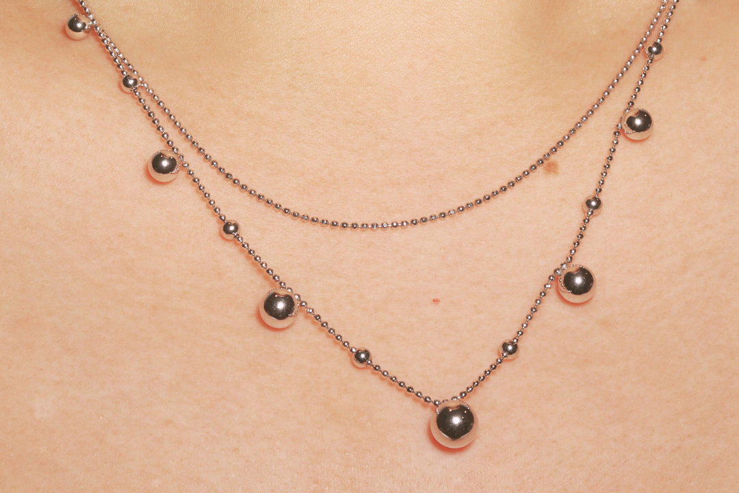 Bead & Ball Hardware Multi Chain Necklace