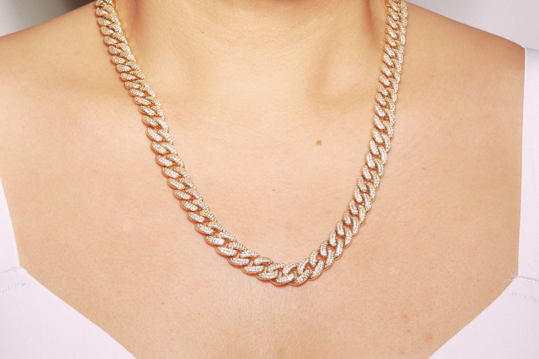 Iced Out Cuban Chain Necklace - 11.7mm
