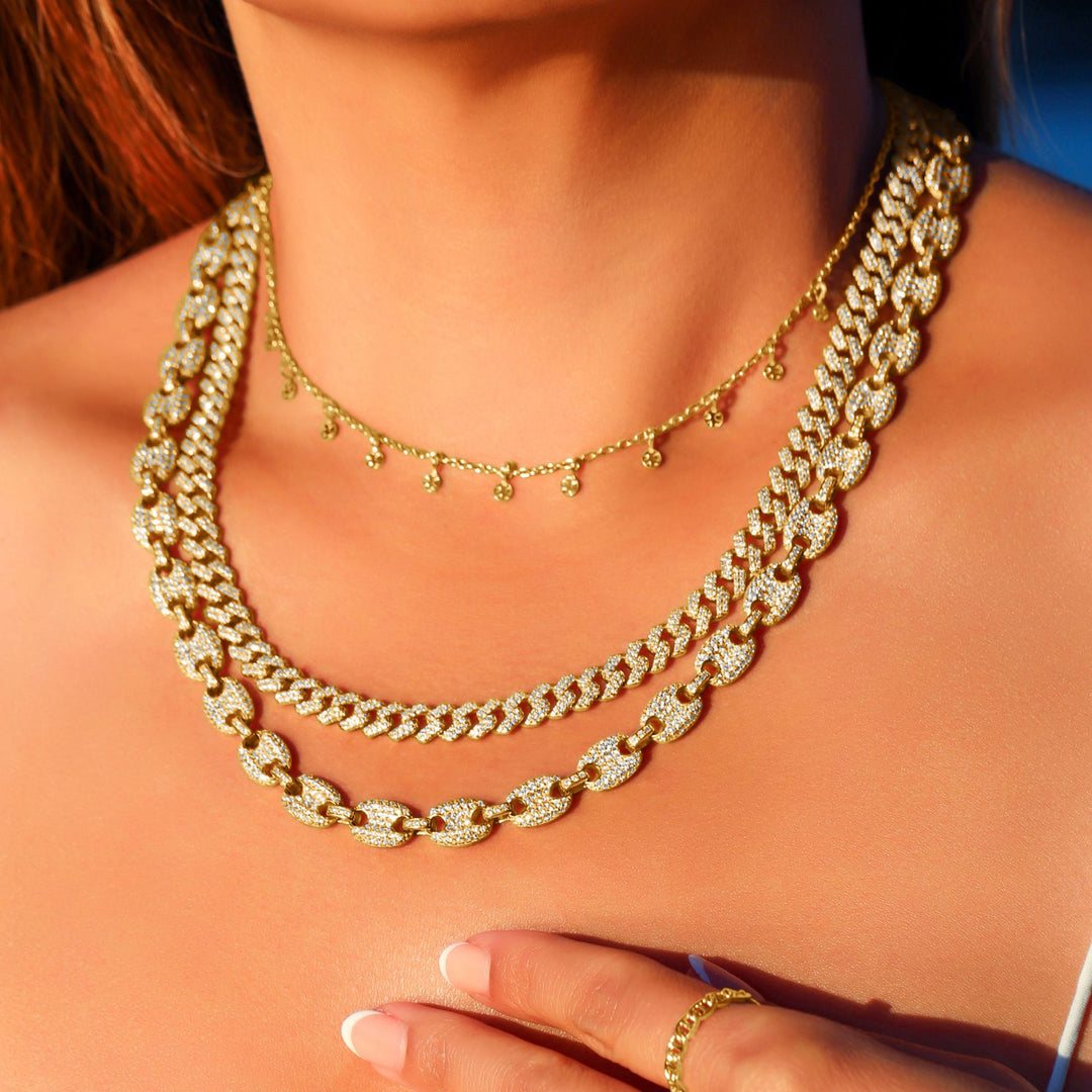 Iced Out Gold Mariner Chain - 10.5mm