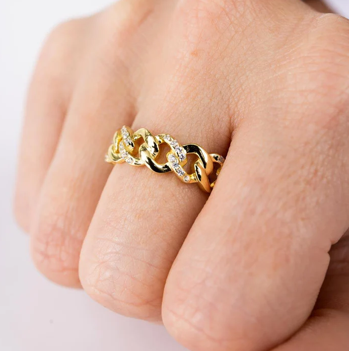 5.8mm Gold Curb Link Ring