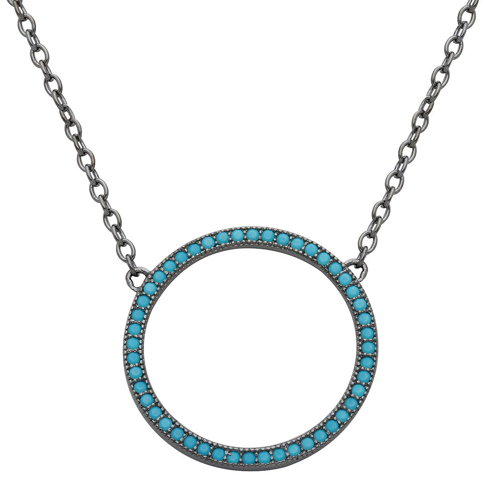 The Great Circle of Life Crystal & Turquoise Necklace