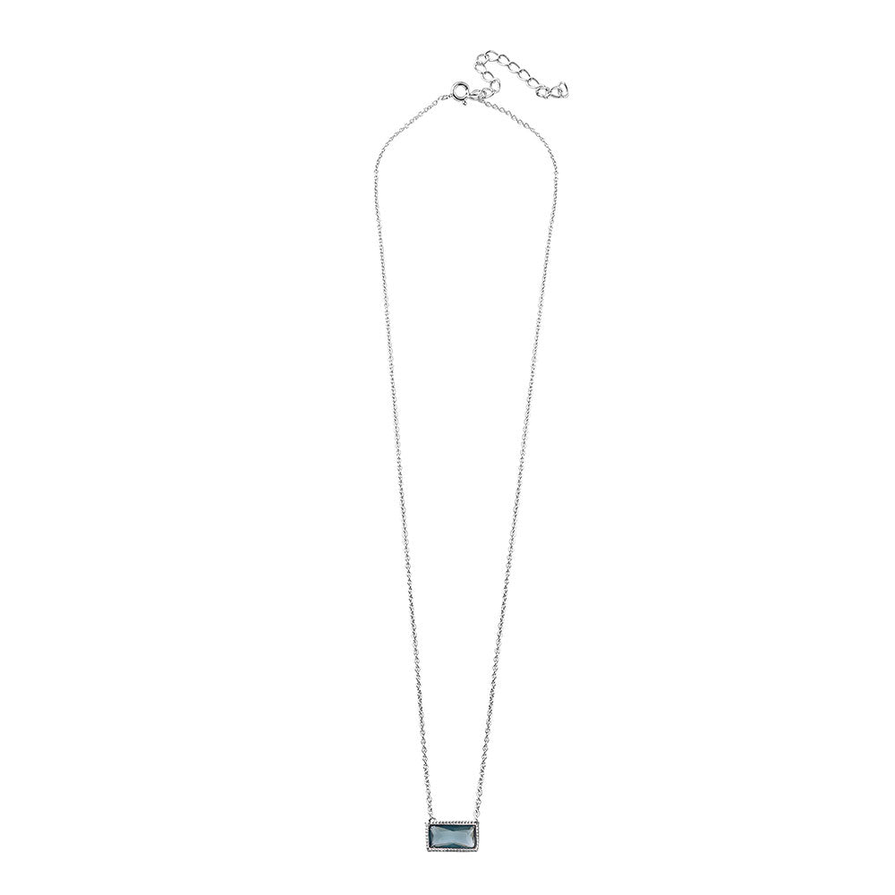 The Rectangle Crystal Bar Necklace