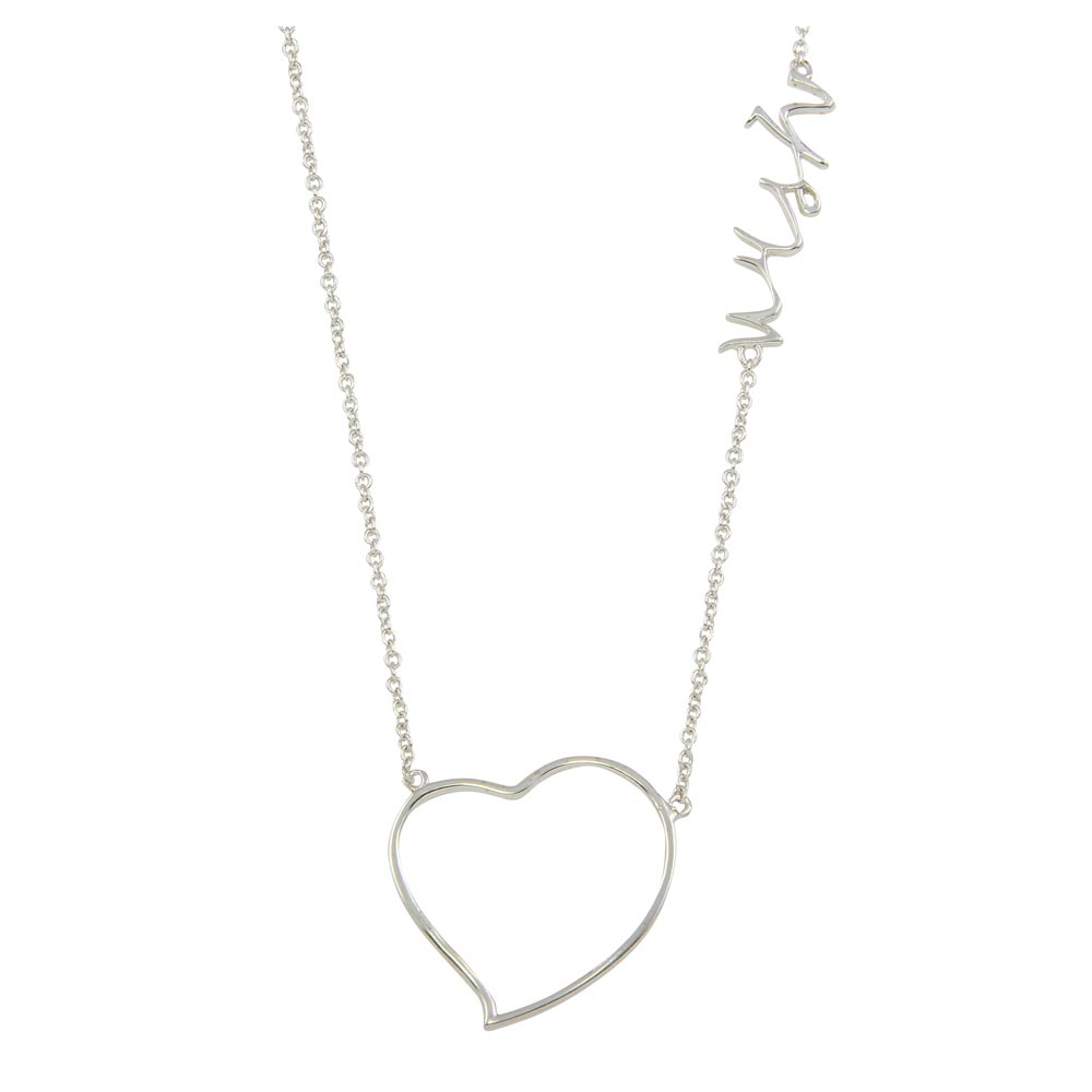 The Open Heart Love & Wish Script Necklace