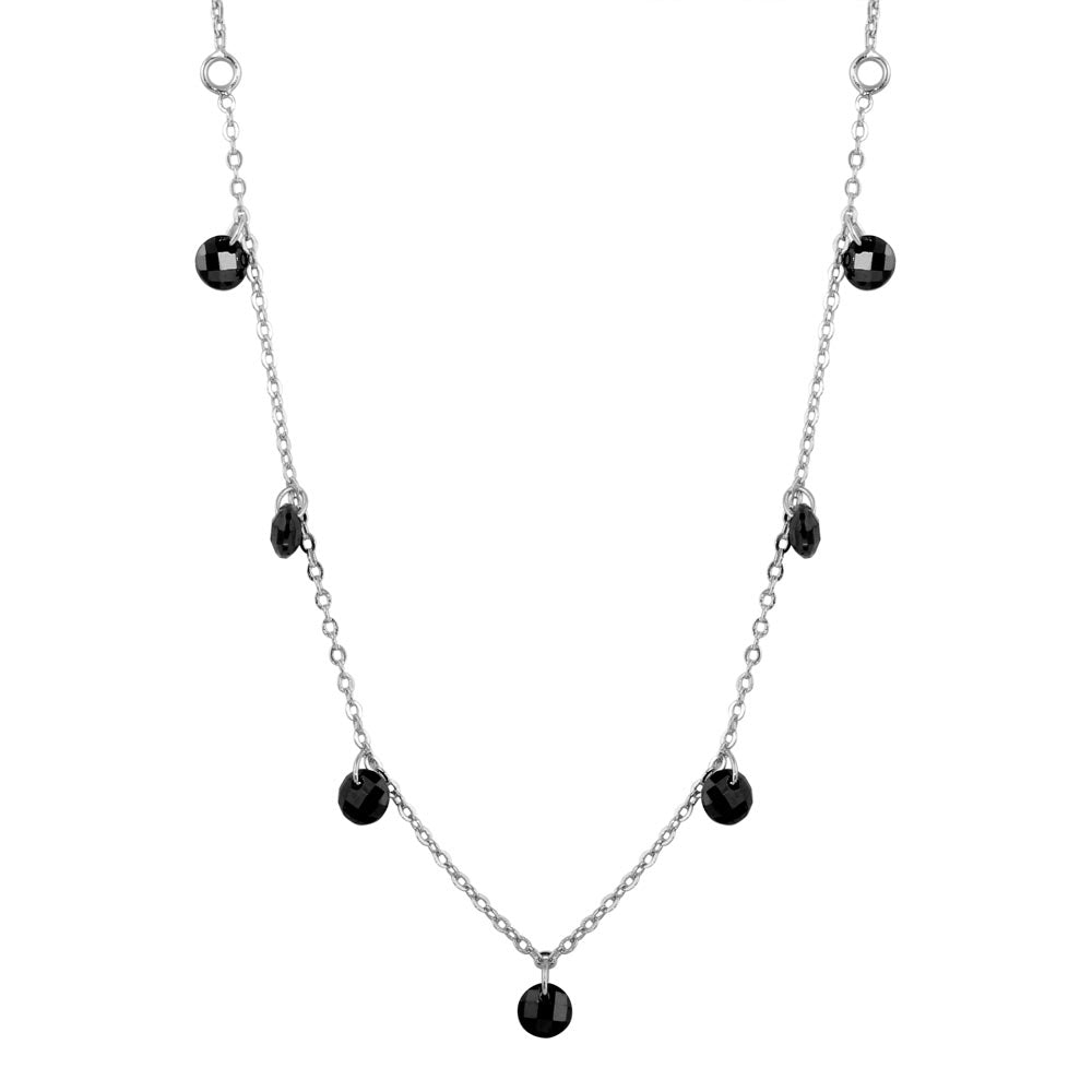 The Crystal Bead Dangle Chain Necklace
