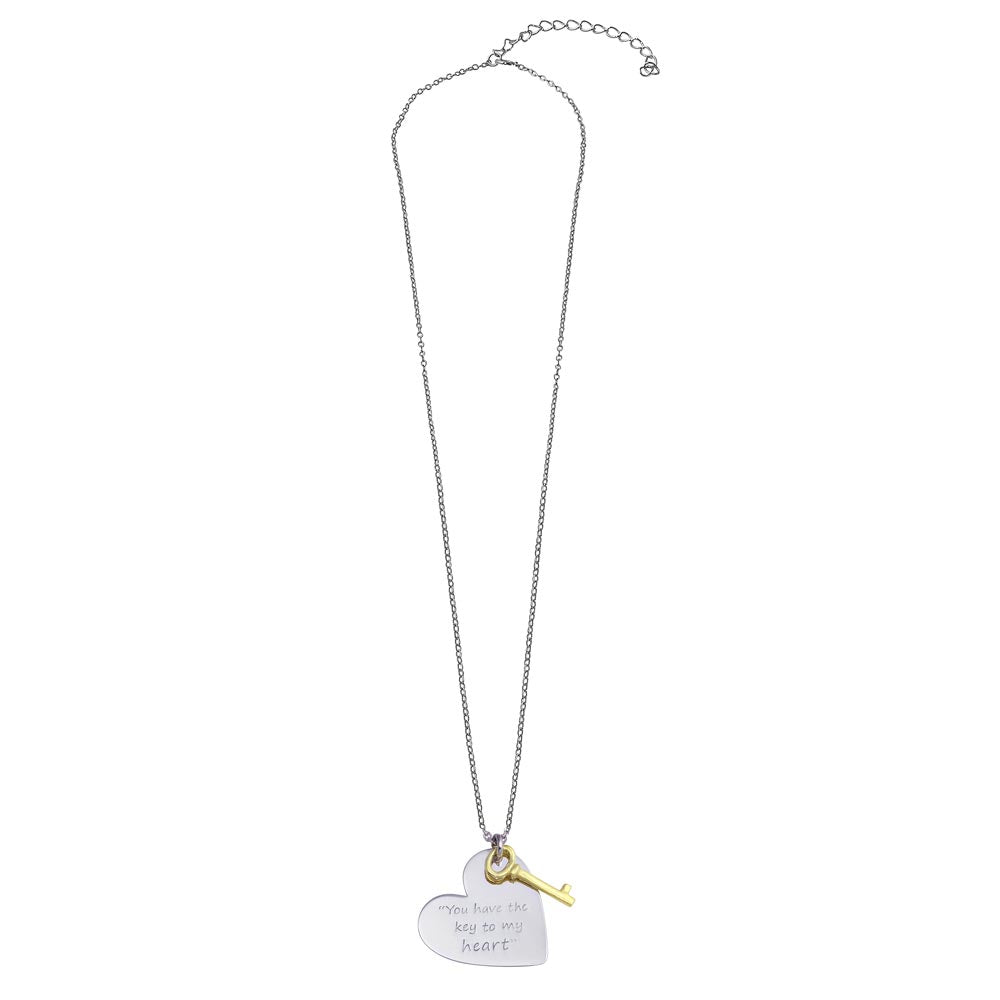 The Golden Key & Heart Medal Necklace