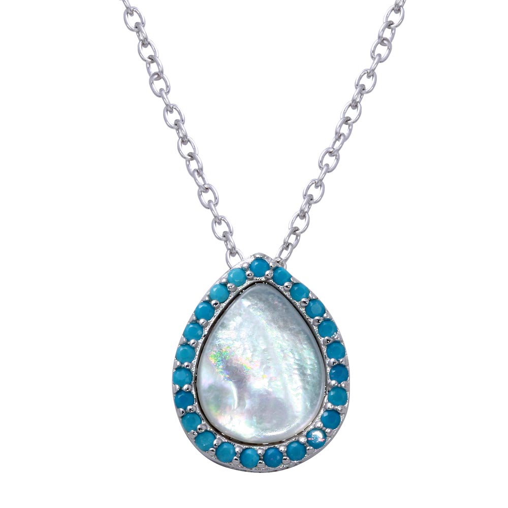 The Teardrop Opal & Turquoise Pear Cut Necklace