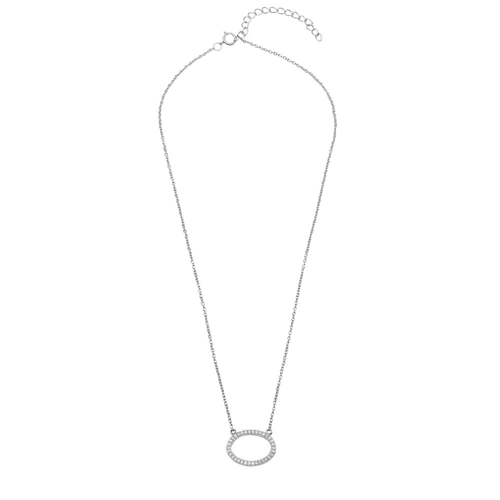 The Sideways Open Oval Necklace
