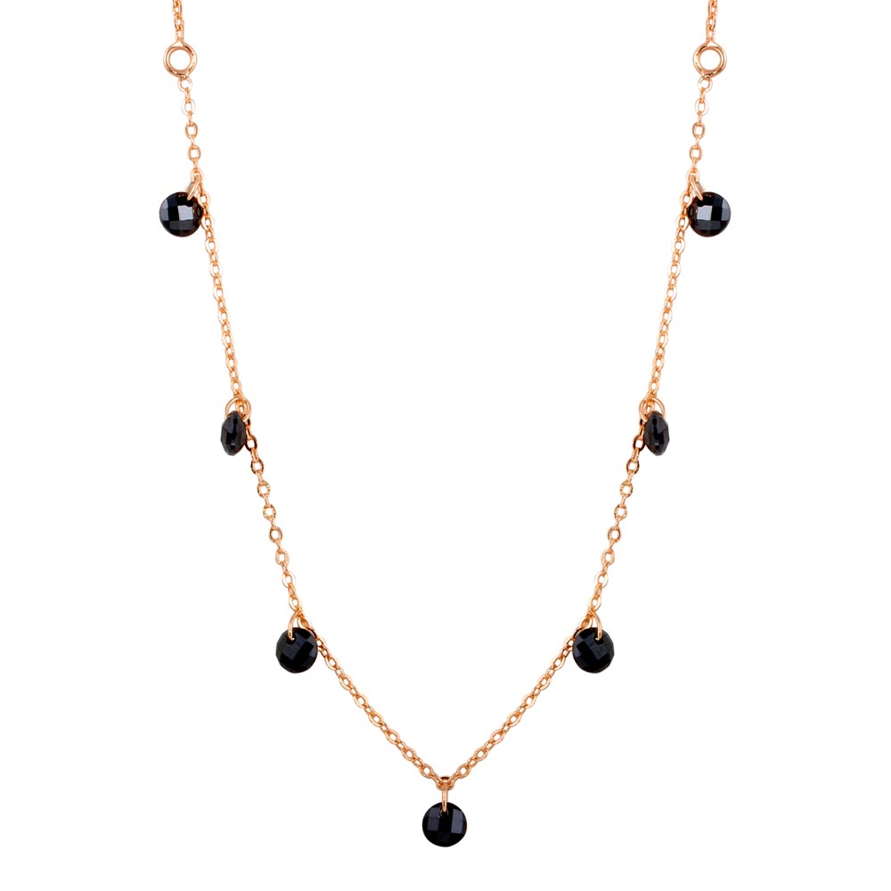The Crystal Bead Dangle Chain Necklace