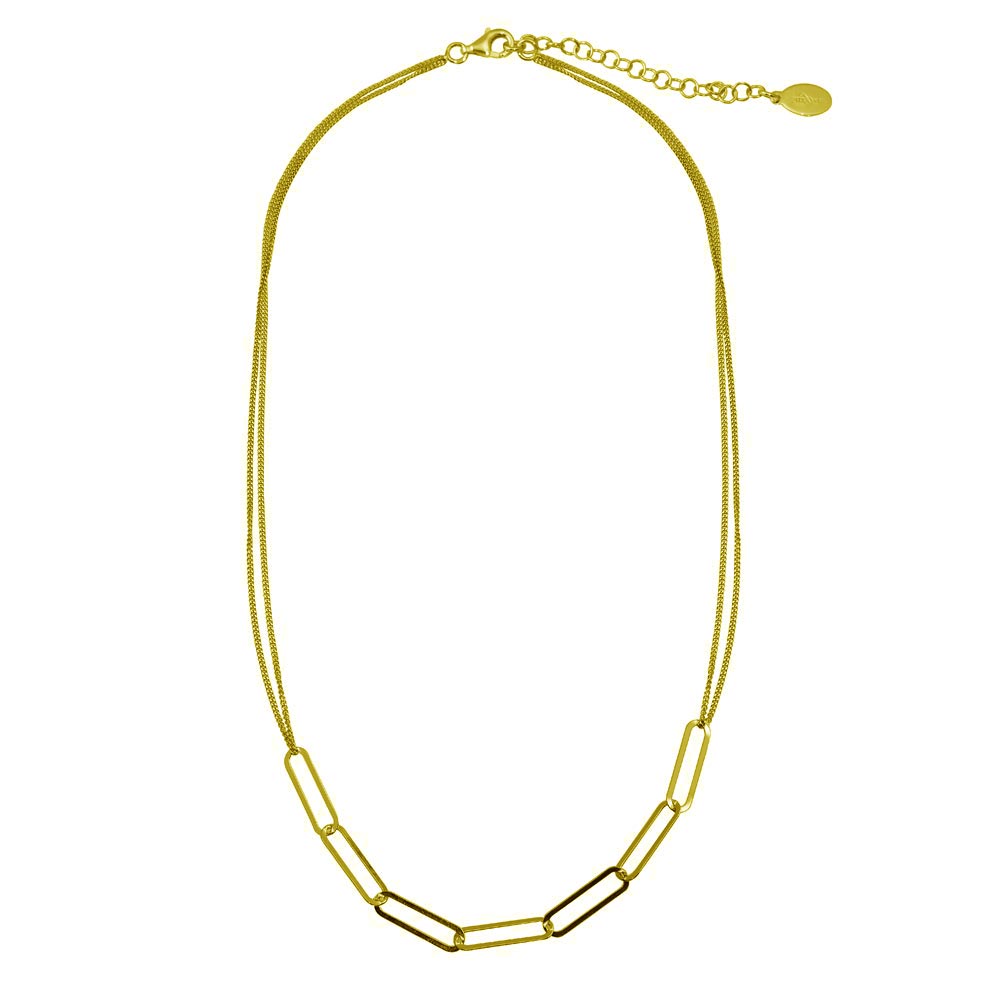 Curb Link Paperclip Necklace