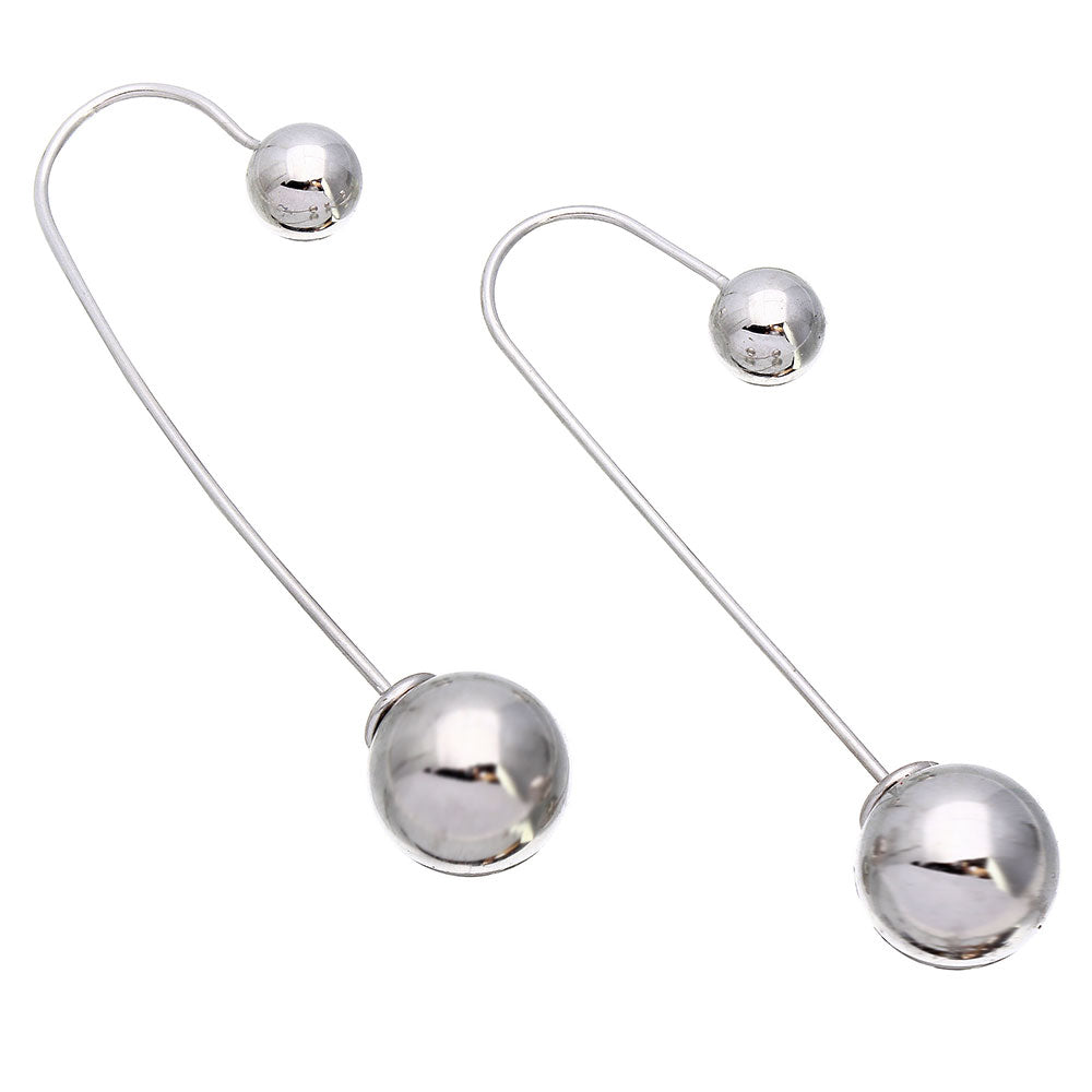 Double Ball Threader Earrings