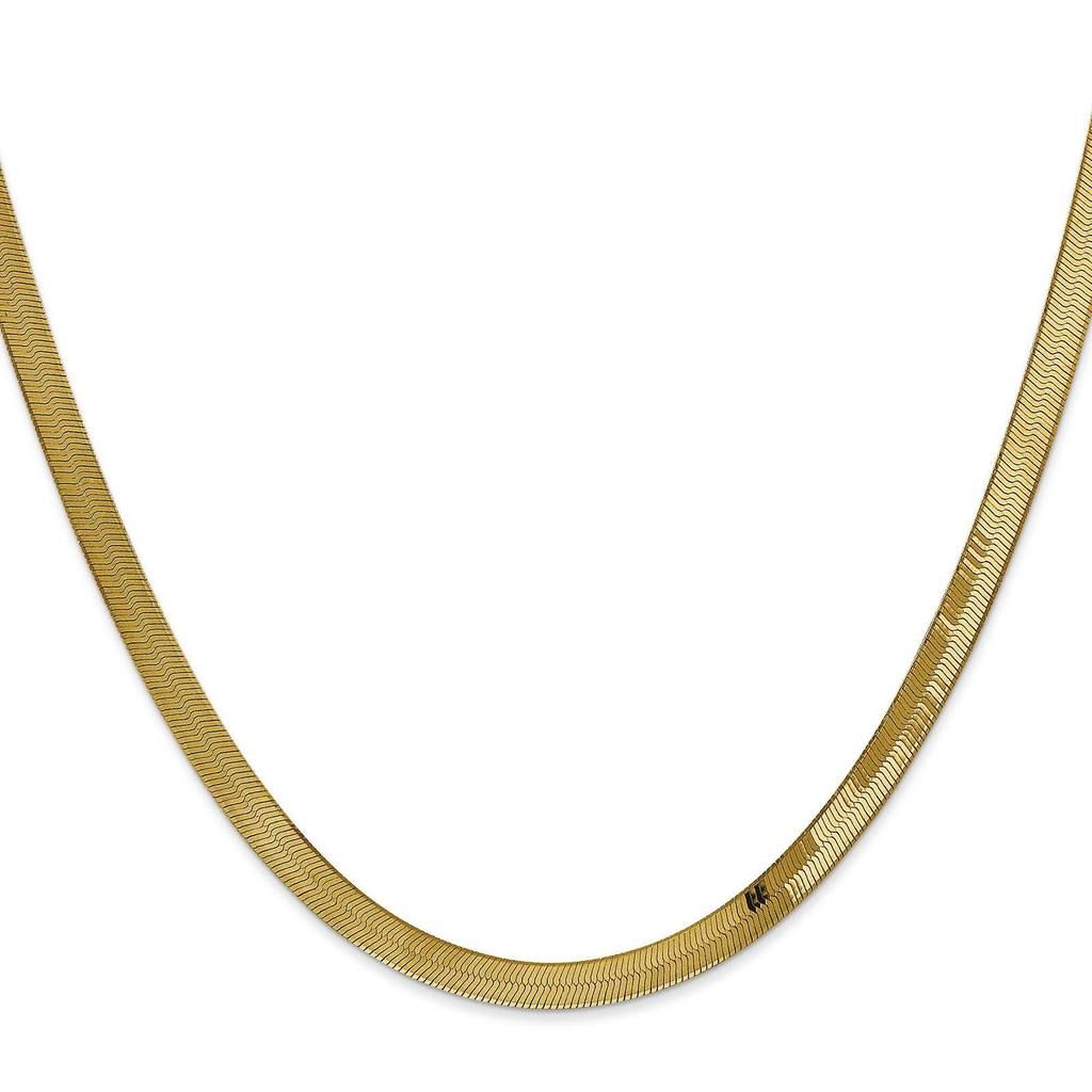 Yellow Gold Herringbone Necklace