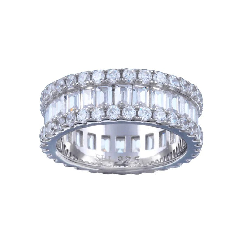 Simulated Diamonds Baguette Band Ring