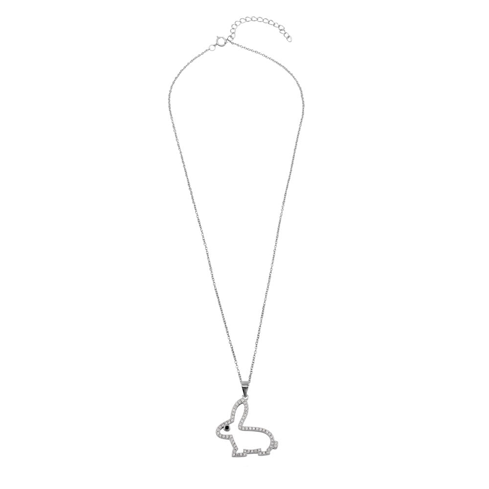 The Wise Bunny Pavé Necklace