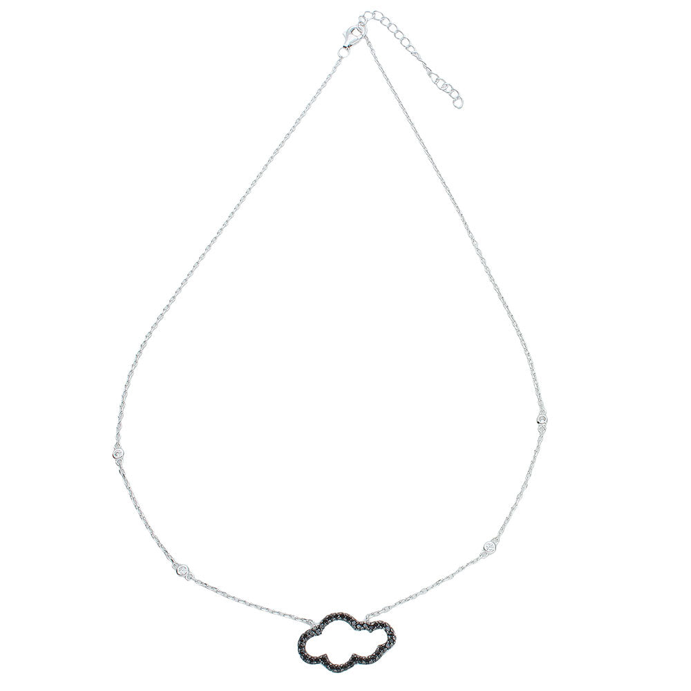 The Every Cloud Has a Silver Lining Bezel Necklace
